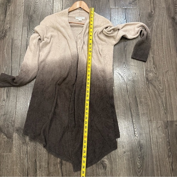 Barefoot Dreams CozyChic Lite Calypso Wrap Cardigan Bamboo Ombre Brown Tan S/M - Picture 9 of 9
